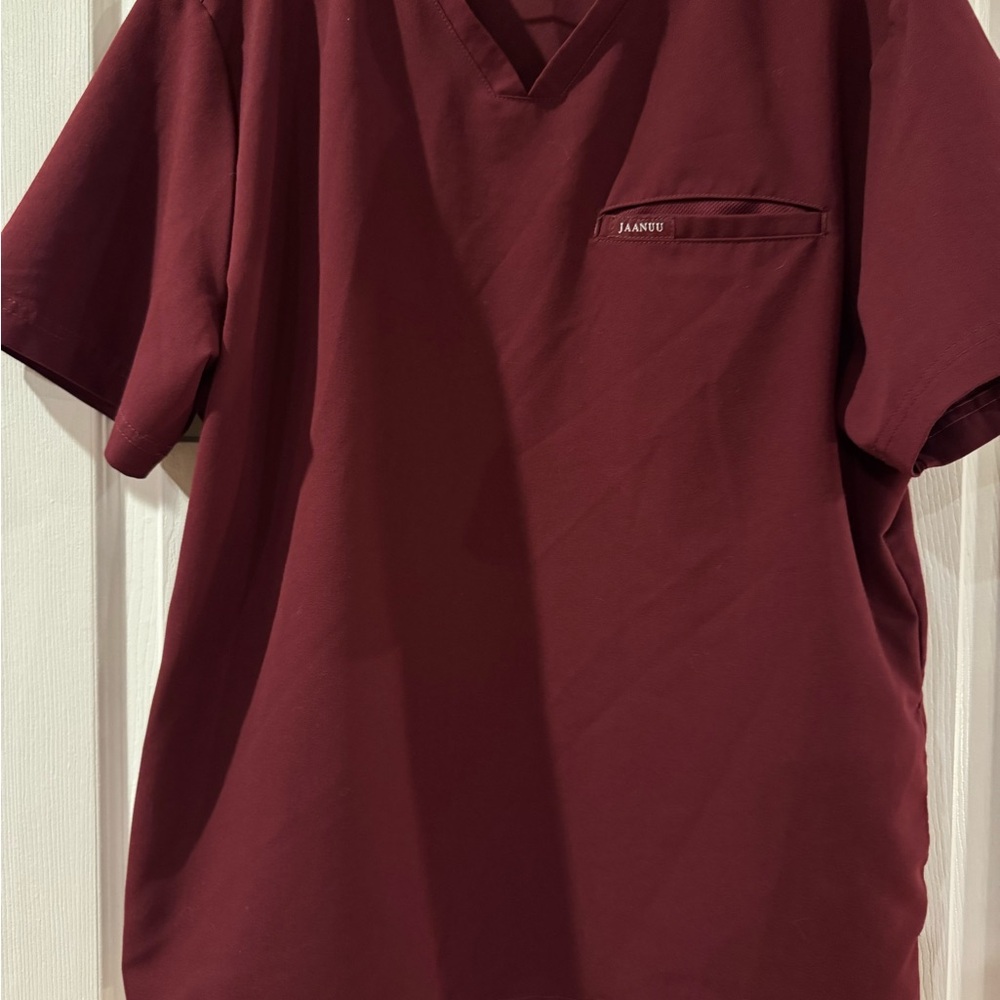 Jaanuu Burgundy V-Neck Top